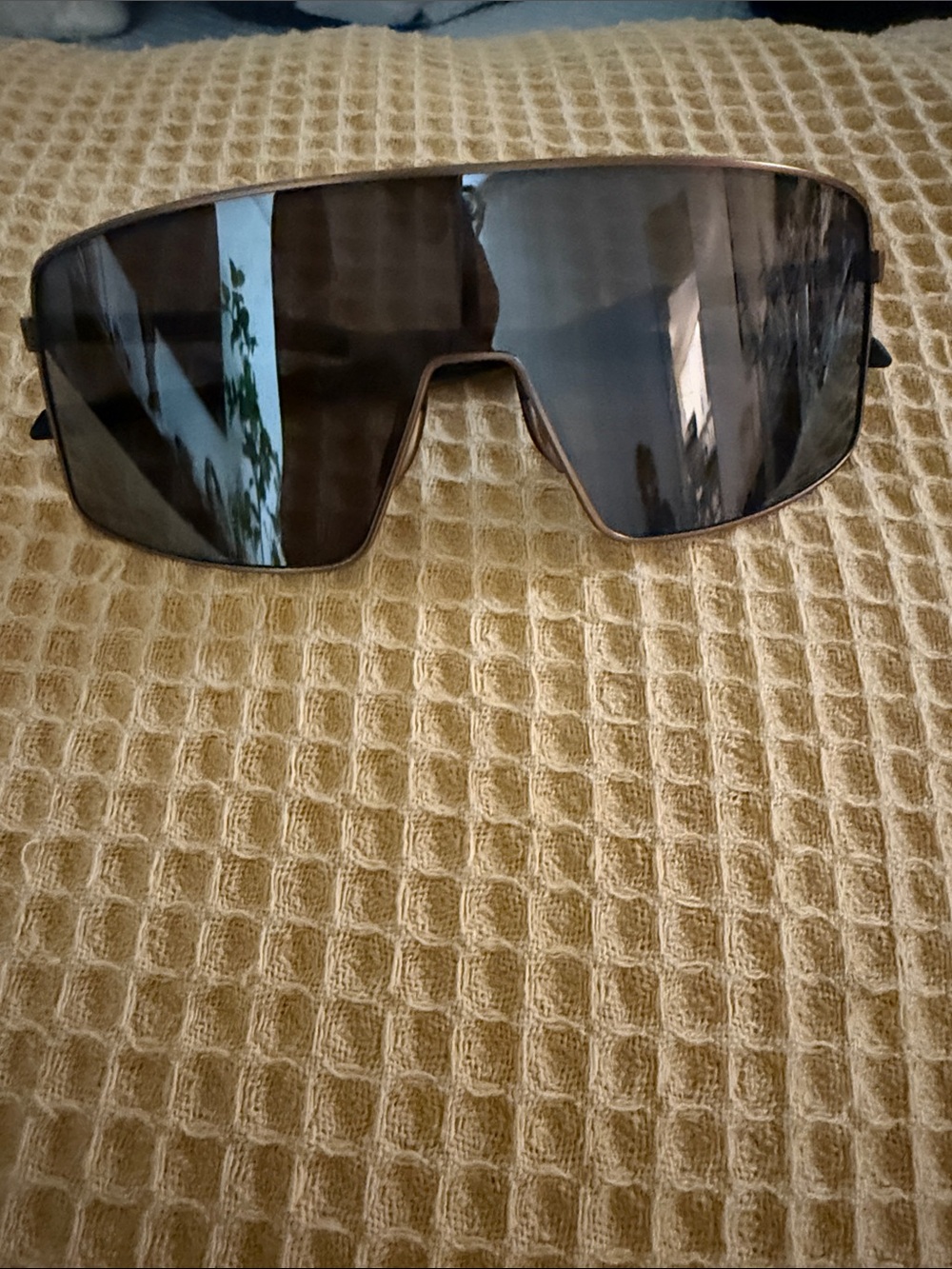 Oakley Sunglasses in Black and Gold with Red Logo